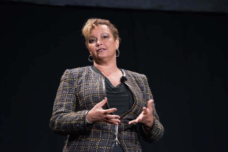 Lisa Jackson speaks at the general session luncheon sponsored by Apple for the 44th Annual Legislative Conference Sept. 25, 2014, in Washington, D.C. Earl Gibson III/Getty Images